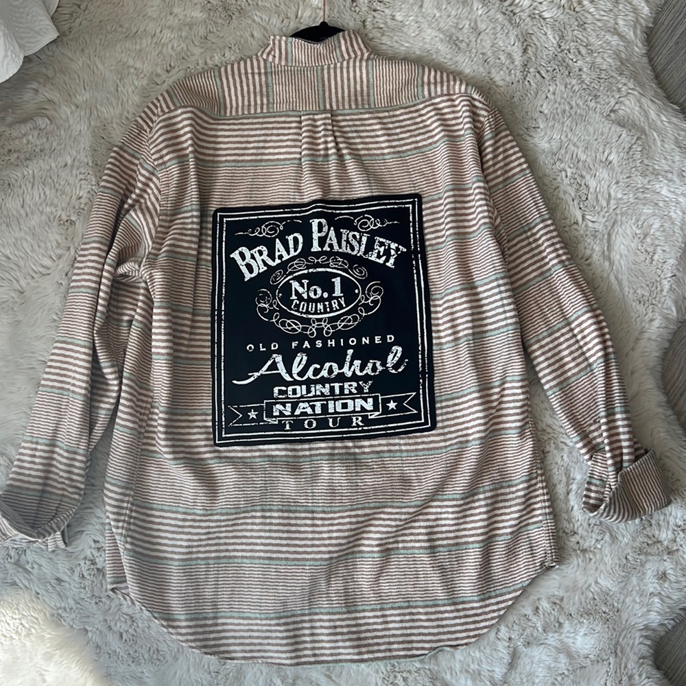 Brad Paisley Flannel Upcycled Handmade